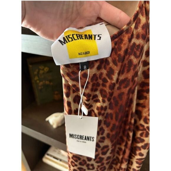 NWT Miscreants London Revolve Women's Animal Print Stretch Maxi Dress US 4 /UK 8 - Picture 5 of 7